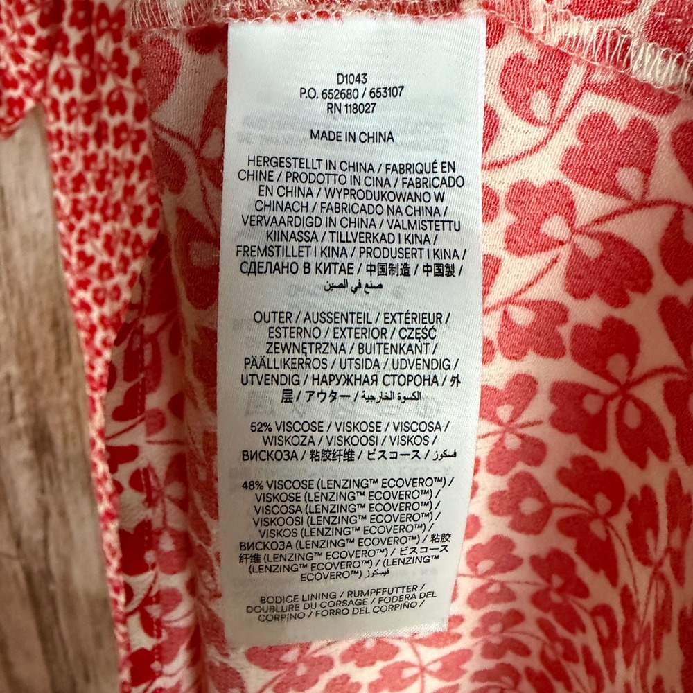 Boden Imelda Border Print Floral V-Neck Midi Dress Romantic Viscose Size US 14R - Picture 7 of 9